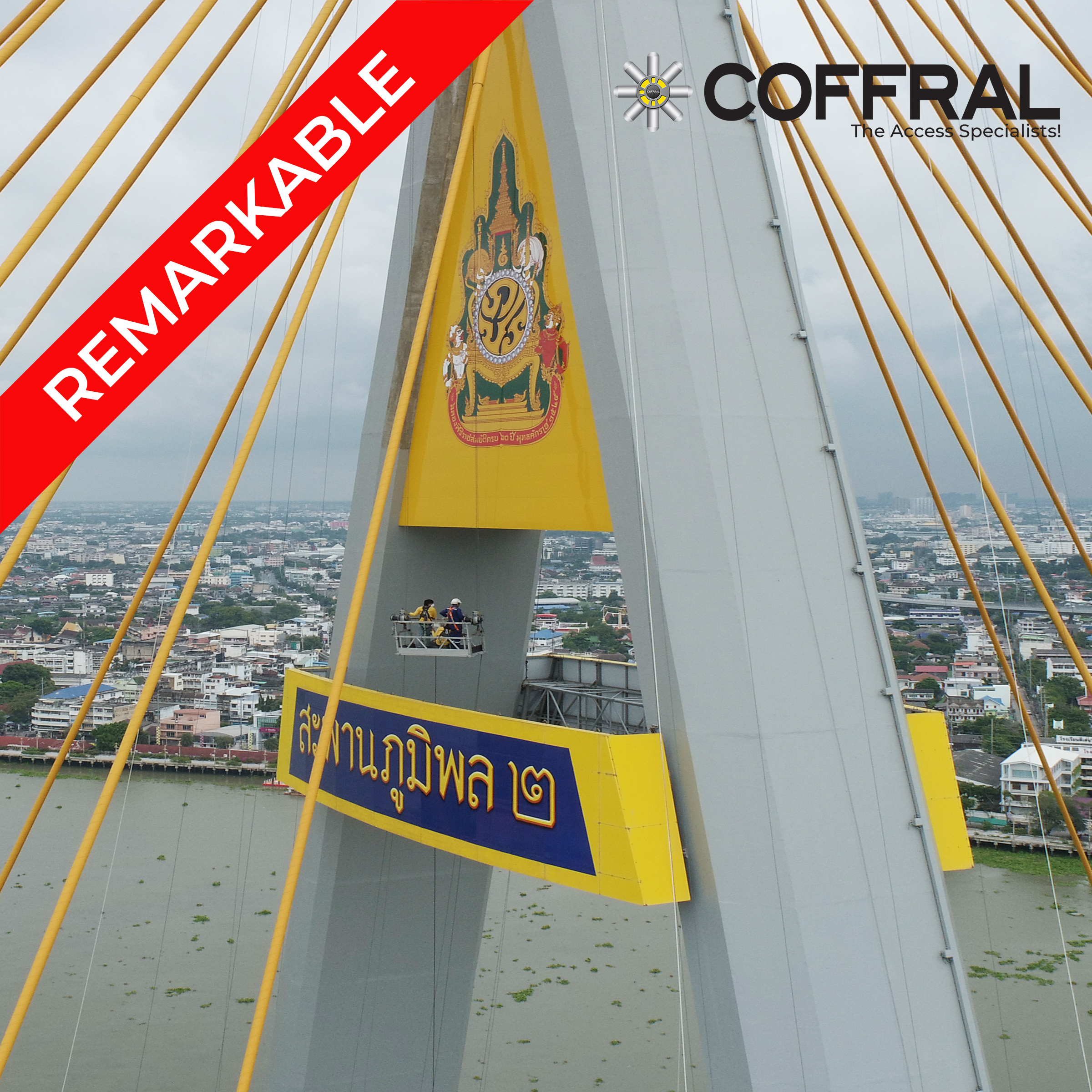Installation, and Repainting of pylons utilized Coffral industrial Ringlock and Gondola.